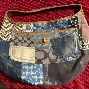 Coach purse large. Denim